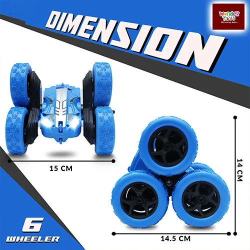 RC Six Wheel Double Flip Stunt Car