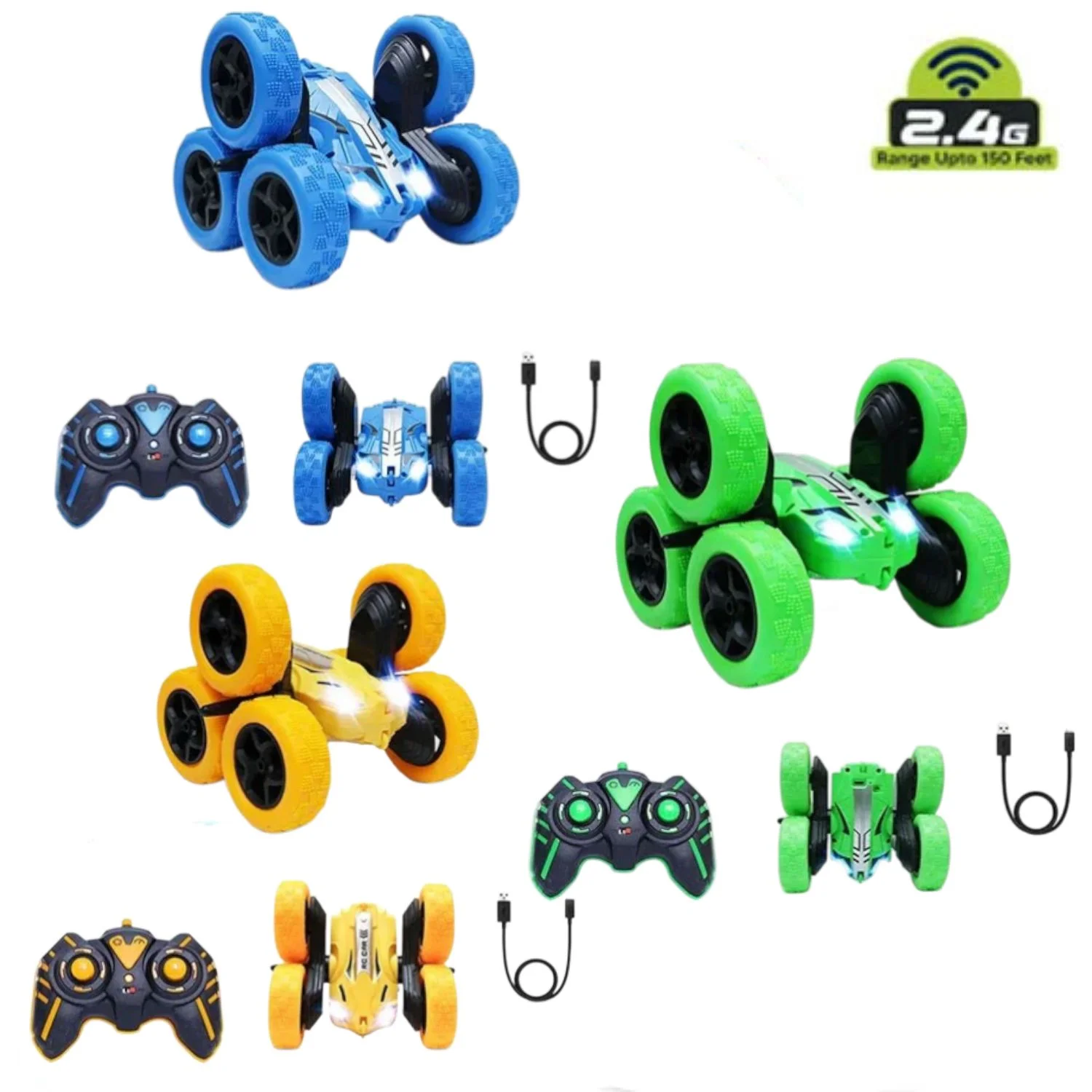 RC Six Wheel Double Flip Stunt Car