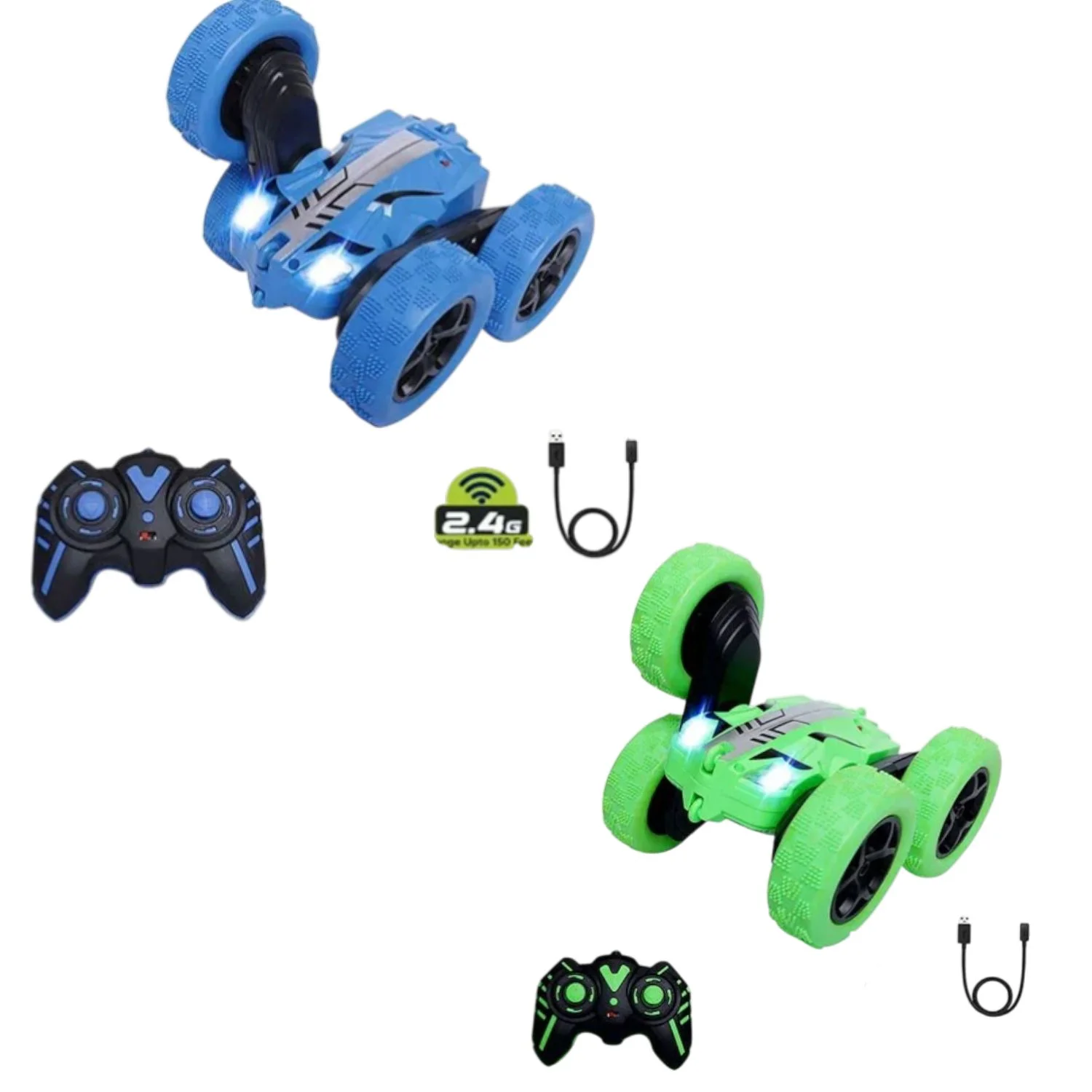 RC Stunt Rolling Car 4 Wheels