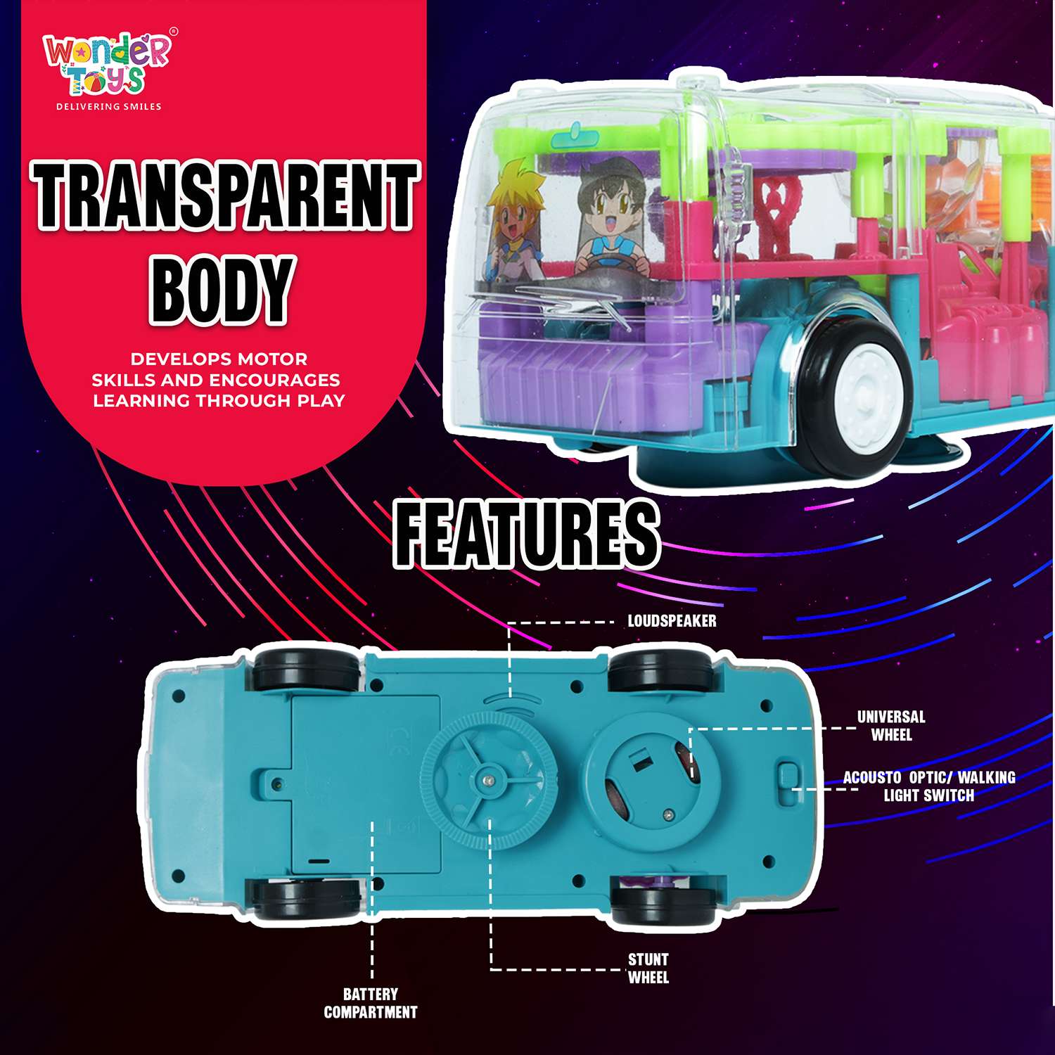 Gaer Bus With Light & Sound