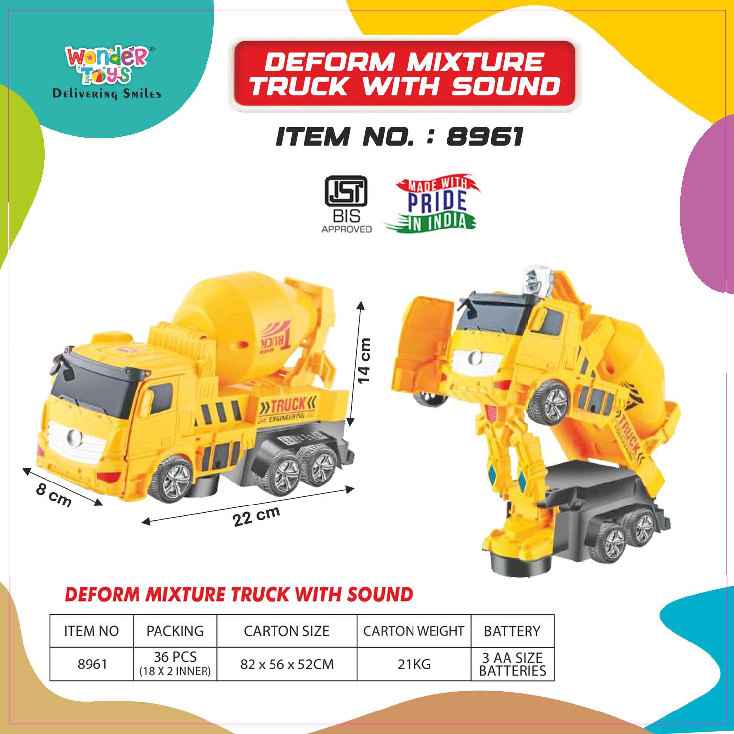 Deform Mixture Truck With Sound