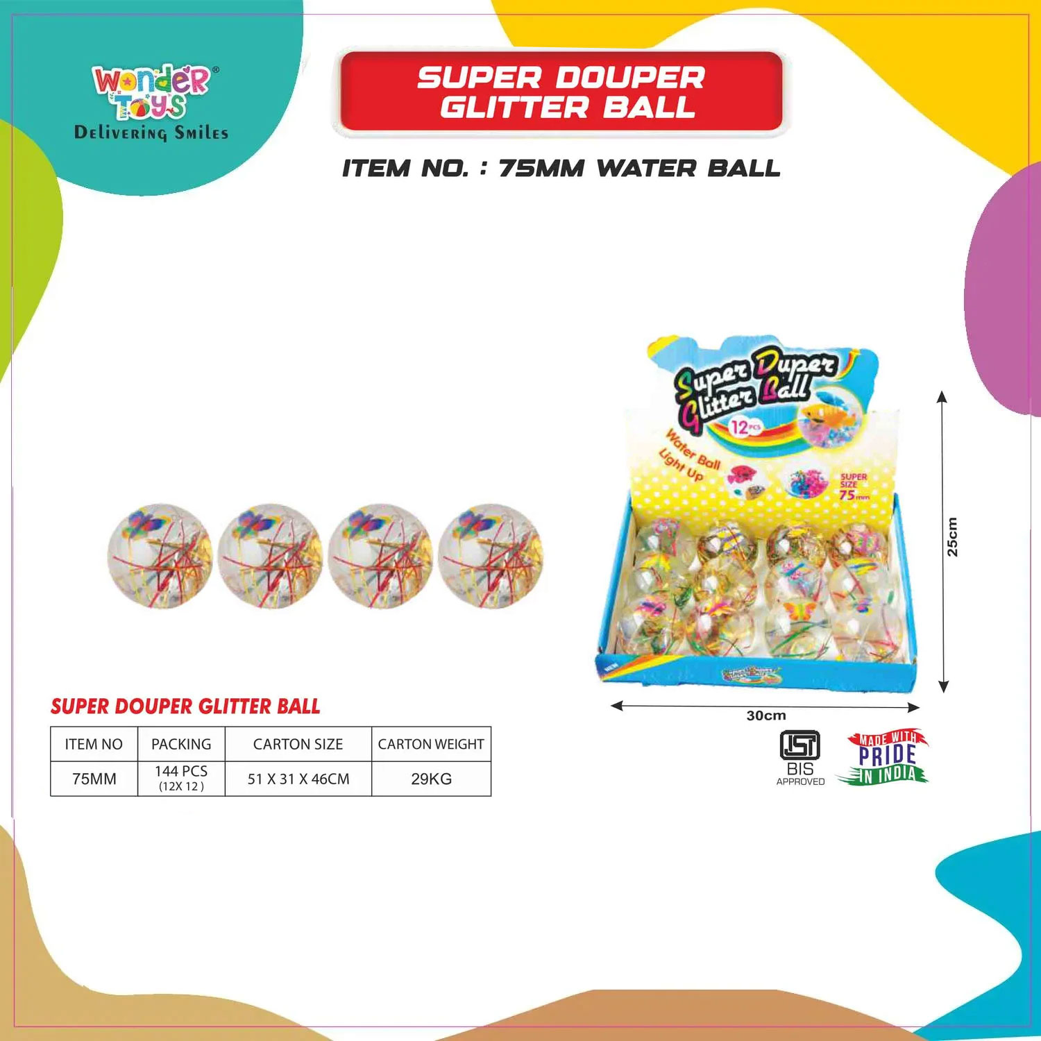 Super Duper Glitter Water Ball