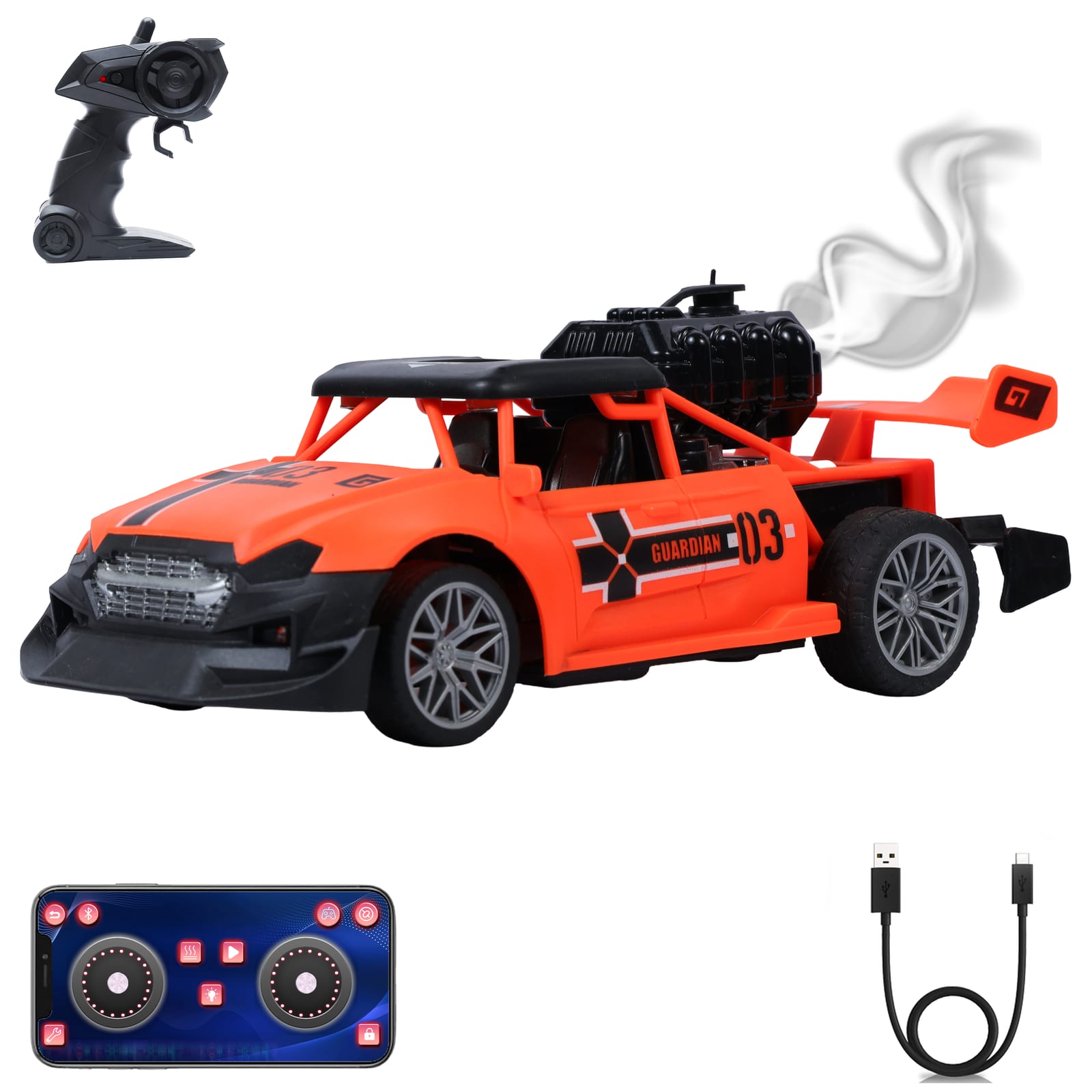 Buddy Racer Street Racing RC Car with Smoke