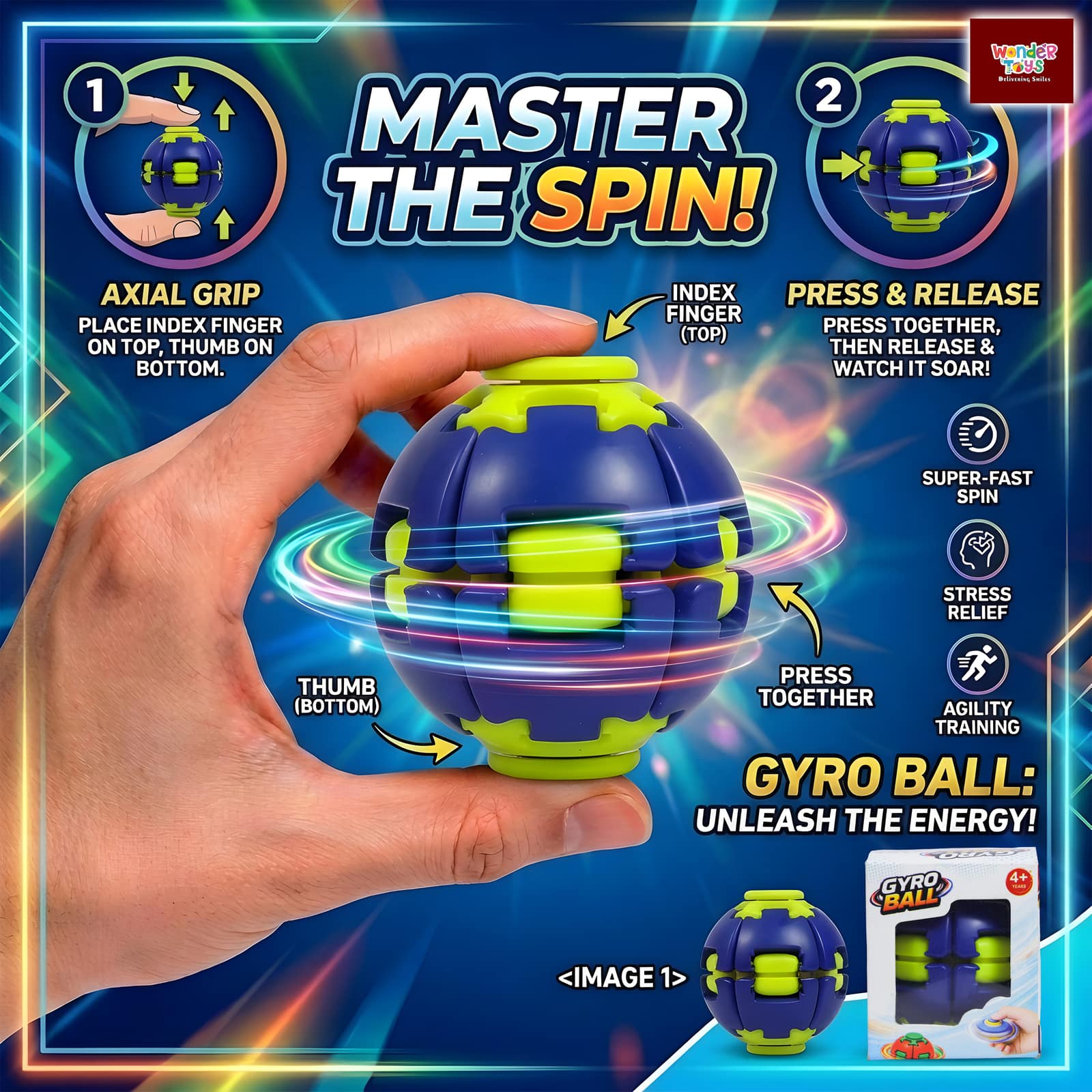 Gyro Ball Spinning Fidget Ball