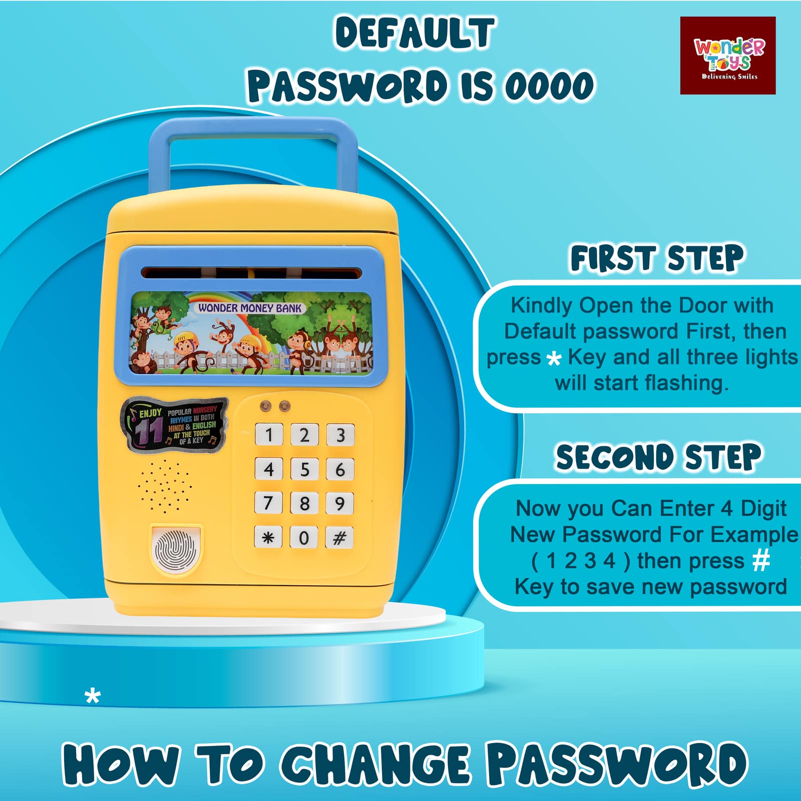 Money Bank With 11 Songs And Finger Touch