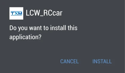 Android asking whether to install the app